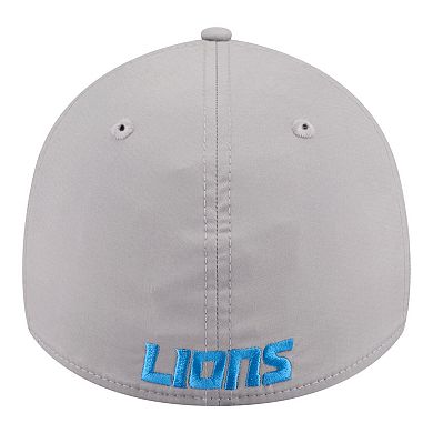 Men's New Era Gray Detroit Lions Perforated 39THIRTY Flex Hat