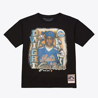 Men's Mitchell & Ness Dwight Gooden Black New York Mets Icon Legendary T-Shirt