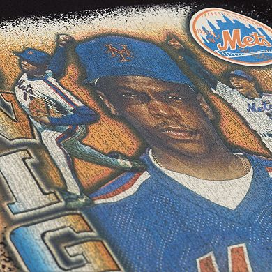 Men's Mitchell & Ness Dwight Gooden Black New York Mets Icon Legendary T-Shirt