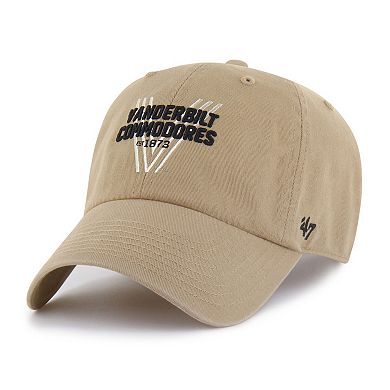 Men's '47 Khaki Vanderbilt Commodores Vault Clean Up Adjustable Hat