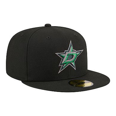 Men's New Era Black Dallas Stars Color Pop 59FIFTY Fitted Hat