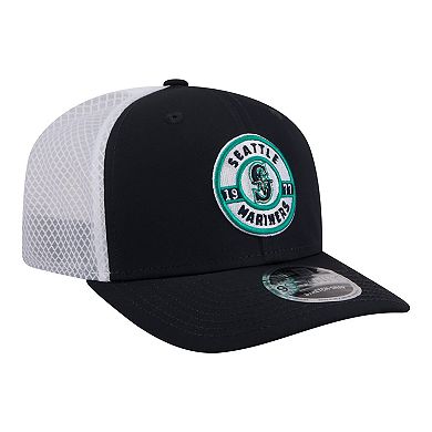 Men's New Era Navy Seattle Mariners Active 9SEVENTY Adjustable Trucker Hat