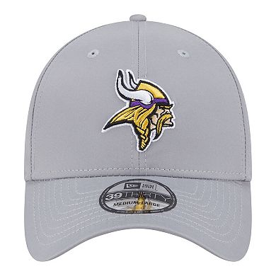 Men's New Era Gray Minnesota Vikings Perforated 39THIRTY Flex Hat