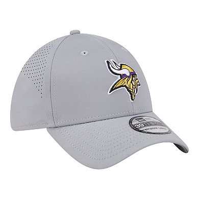 Men's New Era Gray Minnesota Vikings Perforated 39THIRTY Flex Hat