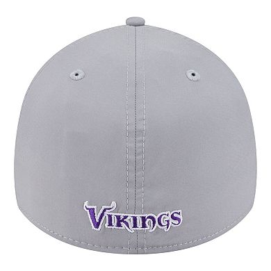 Men's New Era Gray Minnesota Vikings Perforated 39THIRTY Flex Hat