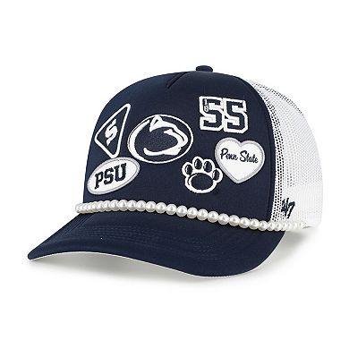 Men's '47 Navy/White Penn State Nittany Lions Rally On Hitch Adjustable Hat