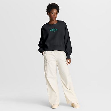 Women's Nike Black Seattle Mariners Oversized Primetime Sweatshirt