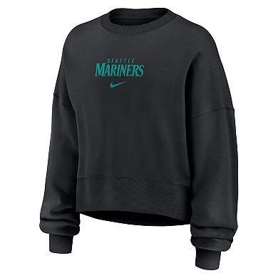 Women's Nike Black Seattle Mariners Oversized Primetime Sweatshirt