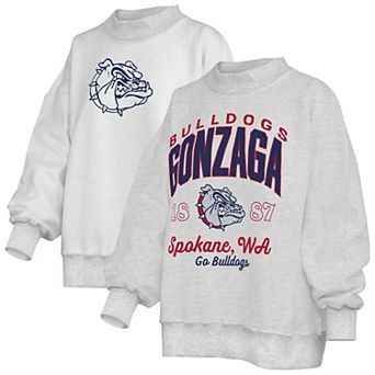 Women's Pressbox Heather Gray Gonzaga Bulldogs Reversible Sweatshirt