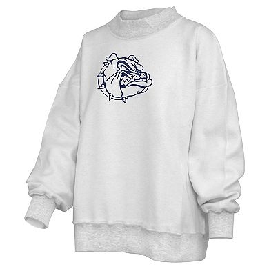 Women's Pressbox Heather Gray Gonzaga Bulldogs Reversible Sweatshirt