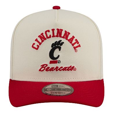 Men's New Era Cream/Red Cincinnati Bearcats Two-Tone Arched 9FIFTY Snapback Hat