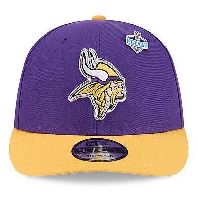 Youth New Era Purple/Gold Minnesota Vikings 2026 NFL Draft Pre-Curved 9FIFTY Snapback Hat