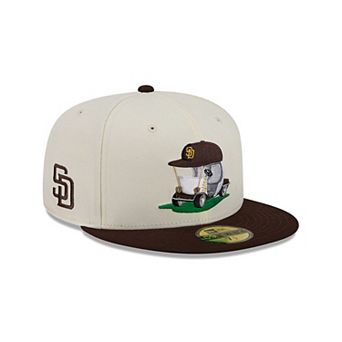 Men's New Era Cream/Brown San Diego Padres Bullpen Cart 59FIFTY Fitted Hat