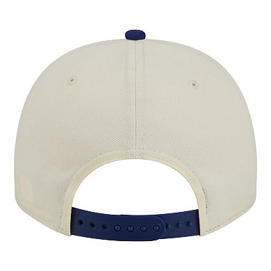 Men's New Era Cream Los Angeles Dodgers Throwback Tri-Hit A-Frame 9FIFTY Adjustable Hat