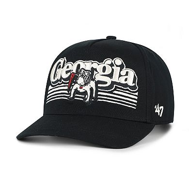 Men's '47 Black Georgia Bulldogs Script Fade Hitch Adjustable Hat