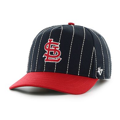 Men's '47 x Rawlings Navy/Red St. Louis Cardinals Pinstripe Hitch Adjustable Hat