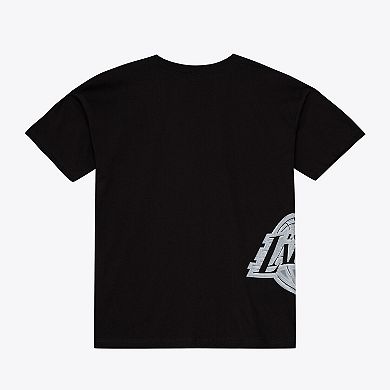 Men's Mitchell & Ness Black Los Angeles Lakers Chrome Heritage T-Shirt