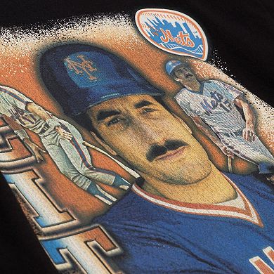 Men's Mitchell & Ness Keith Hernandez Black New York Mets Icon Legendary T-Shirt