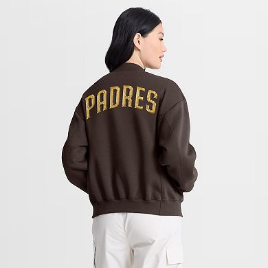 Women's Fanatics Brown San Diego Padres Oversized Rage Against Full-Zip Jacket