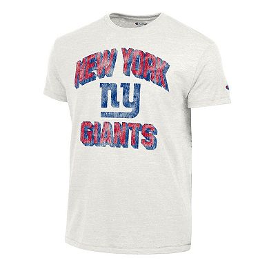 Men's Champion White New York Giants Ultimate Tri-Blend T-Shirt