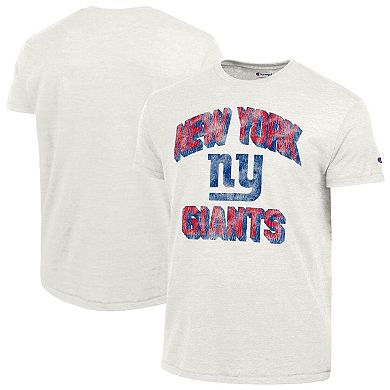 Men's Champion White New York Giants Ultimate Tri-Blend T-Shirt