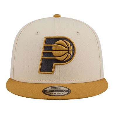Men's New Era Cream/Tan Indiana Pacers Two-Tone Color Pack 9FIFTY Snapback Hat