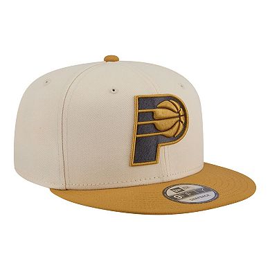 Men's New Era Cream/Tan Indiana Pacers Two-Tone Color Pack 9FIFTY Snapback Hat
