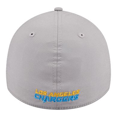 Men's New Era Gray Los Angeles Chargers Perforated 39THIRTY Flex Hat