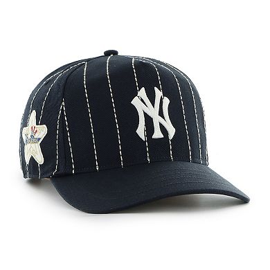 Men's '47 x Rawlings Navy New York Yankees Pinstripe Hitch Adjustable Hat