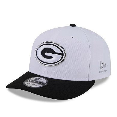 Men's New Era White/Black Green Bay Packers 2026 NFL Draft Pre-Curved 9FIFTY Snapback Hat