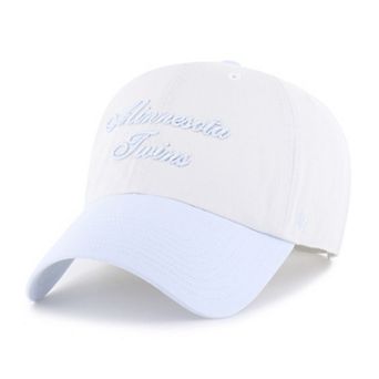 Women's '47 White/Light Blue Minnesota Twins Gelato Two-Tone Clean Up Adjustable Hat