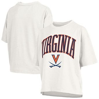 Women's Pressbox White Virginia Cavaliers Plus Size Nelson Motley Crew Oversized Slub T-Shirt