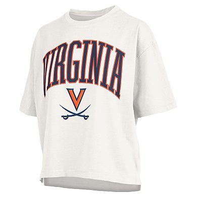 Women's Pressbox White Virginia Cavaliers Plus Size Nelson Motley Crew Oversized Slub T-Shirt