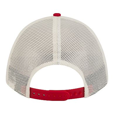 Women's New Era Light Beige/Red Philadelphia Phillies Retro 9FORTY M-Crown A-Frame Trucker Adjustable Hat