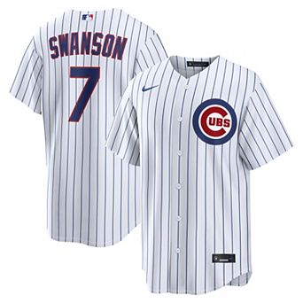 Men's Nike Dansby Swanson White Chicago Cubs Home Replica Jersey