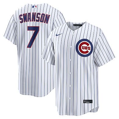 Men's Nike Dansby Swanson White Chicago Cubs Home Replica Jersey
