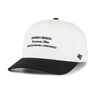 Men's '47 White Cincinnati Bengals Contemporary Two-Tone Hitch Adjustable Hat