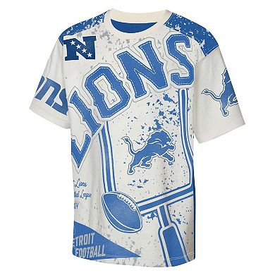 Youth Outerstuff Cream Detroit Lions Top Player T-Shirt