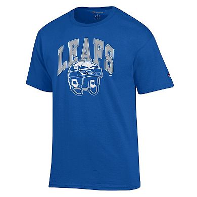Men's Champion Royal Toronto Maple Leafs Helmet T-Shirt