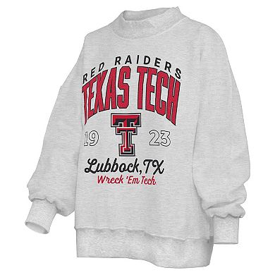 Women's Pressbox Heather Gray Texas Tech Red Raiders Reversible Sweatshirt