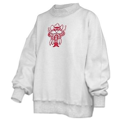 Women's Pressbox Heather Gray Texas Tech Red Raiders Reversible Sweatshirt