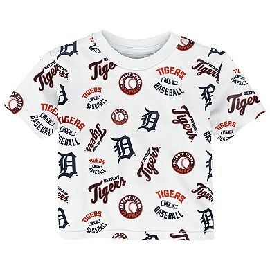 Toddler Outerstuff White Detroit Tigers Run Down T-Shirt