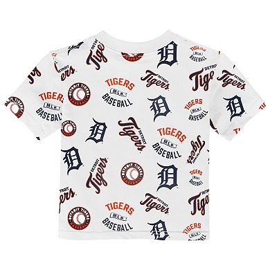 Toddler Outerstuff White Detroit Tigers Run Down T-Shirt
