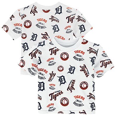 Toddler Outerstuff White Detroit Tigers Run Down T-Shirt