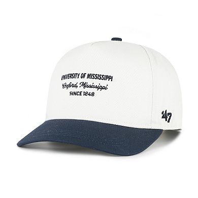 Men's '47 White Ole Miss Rebels Contemporary Basics Two-Tone Hitch Adjustable Hat