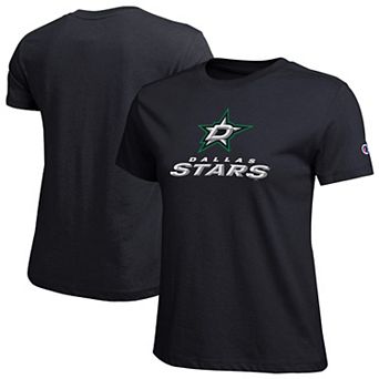 Women's Champion Black Dallas Stars Wordmark Lockup T-Shirt