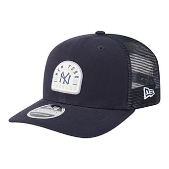 Men's New Era Navy New York Yankees Throwback Contest 9SEVENTY Adjustable Trucker Hat