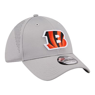 Men's New Era Gray Cincinnati Bengals Perforated 39THIRTY Flex Hat