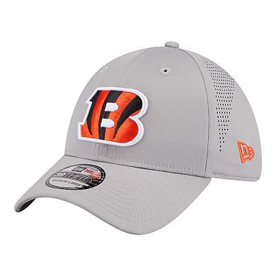 Men's New Era Gray Cincinnati Bengals Perforated 39THIRTY Flex Hat