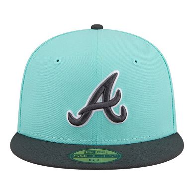 Men's New Era Turquoise/Charcoal Atlanta Braves Two-Tone Color Pack 59FIFTY Fitted Hat